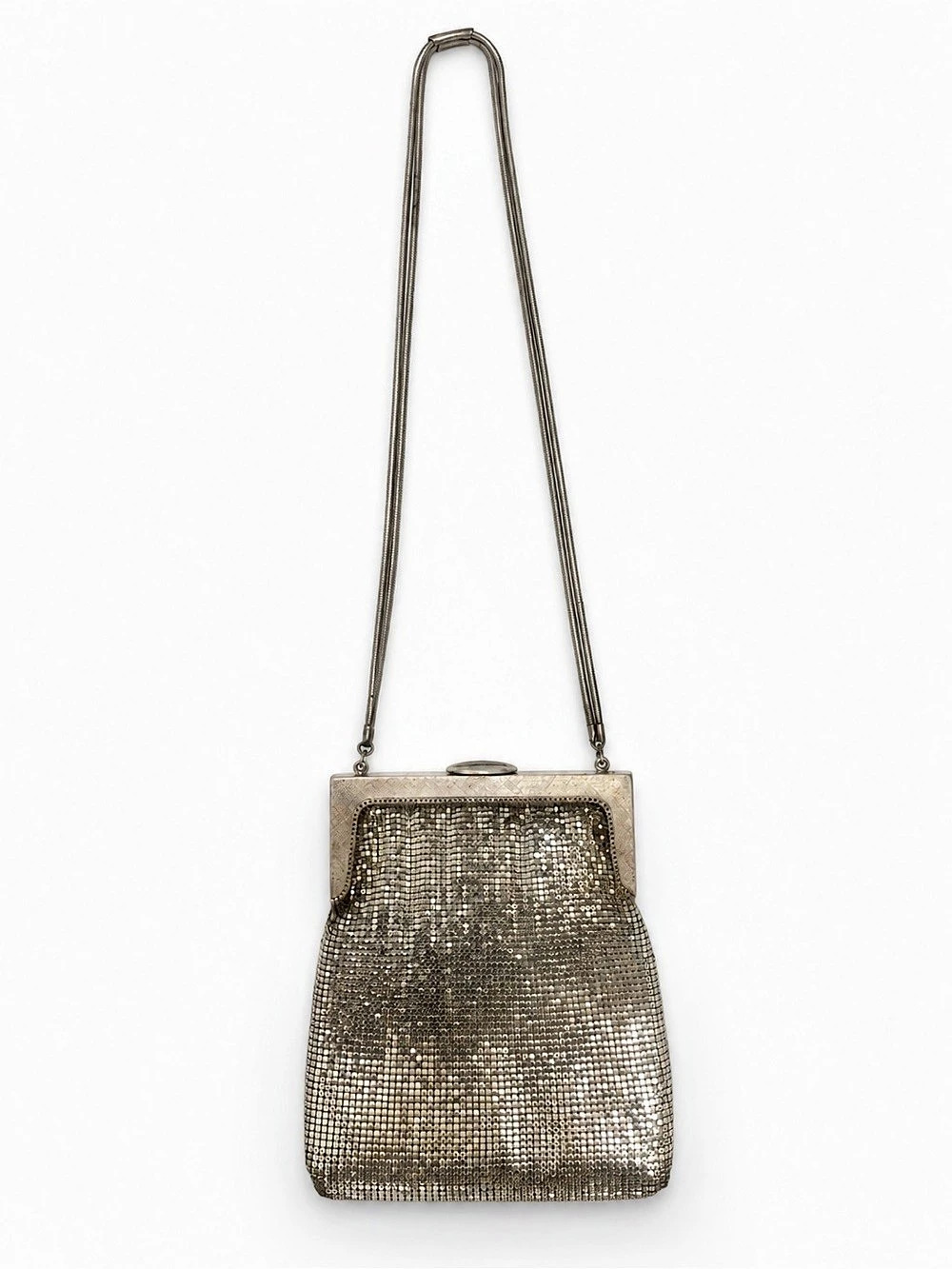 Oroton Silver Mesh Mini Shoulder Bag
